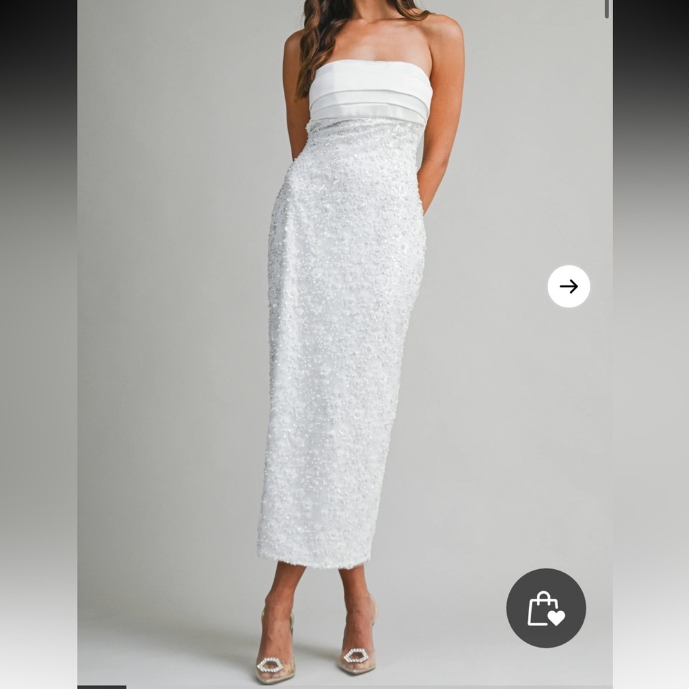 White beaded dress
